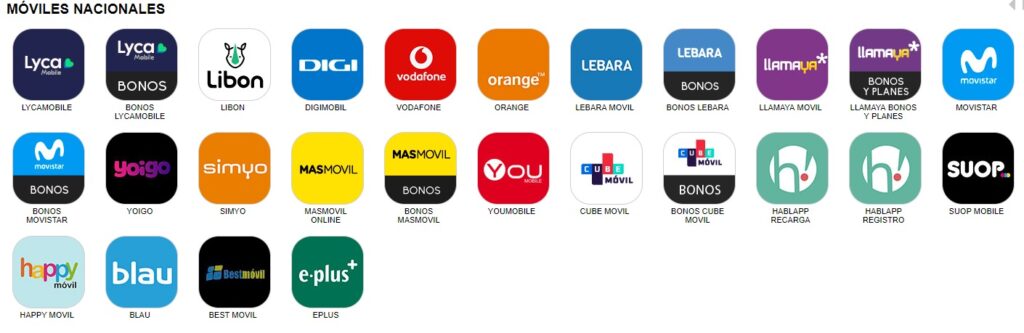 recargas moviles nacionales